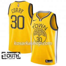 Dres Golden State Warriors Stephen Curry 30 Nike 2018-19 Žuti Swingman - Dječji